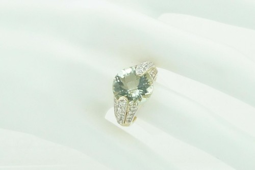 14k Yellow Gold Estate Sale Women's Green  Ring Size 6 Vintage Jewelry - Picture 2 of 6