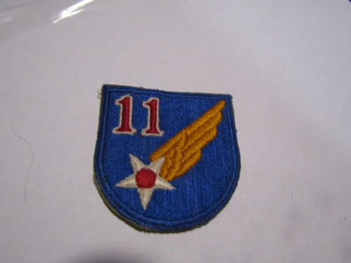 ORIGINAL MILITARY PATCH SEW ON WW2 ERA NO GLOW US ARMY 11TH AIR FORCE