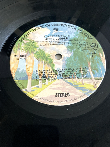 Alice Cooper Love It To Death Vinyl Gatefold Straight [1971] US Press G/VG+ - Picture 5 of 7