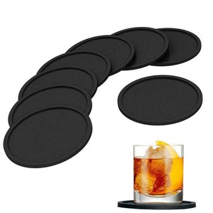 Black-Silicone-Drink-Coaster-Placemats-Table-Mats-For-Dinner-fashion-Table-Q6C7