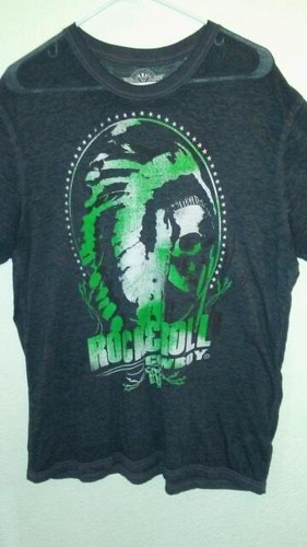 Rock & Roll Cowboy T-Shirt Light Weight Grey Graphic Sz XL Gently Used - Picture 1 of 5