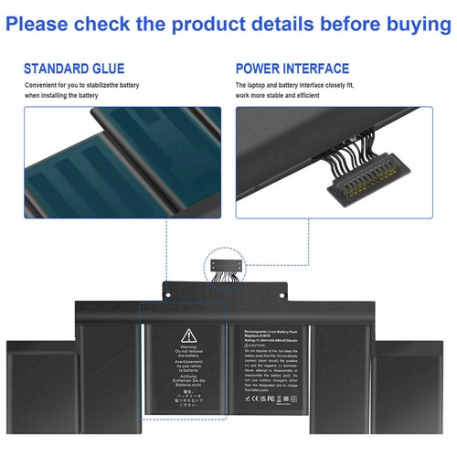 A1618 Laptop Battery for Apple MacBook Pro 15" Retina Mid 2015 A1398 020-00080 - Picture 8 of 10