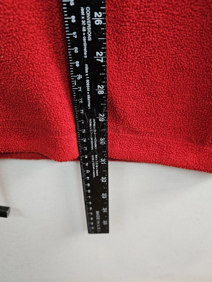 Vintage Perry Ellis AMERICA Fleece Jacket Men's XL 1/4 Zip Black & Red 1990s - Image 4 of 4