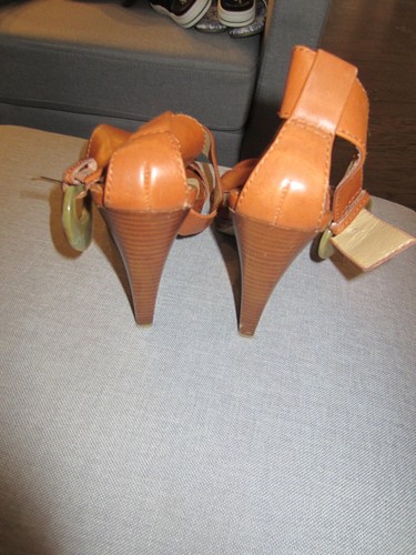 Women Nine West Brown Heel Sandals Size 6.5 M - Picture 5 of 5