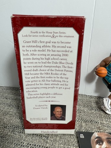 1998 Hallmark Keepsake Grant Hill Ornament - Pistons Christmas - Picture 12 of 12