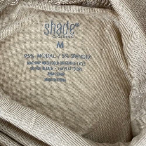 Shade Clothing Maternity Turtleneck Tan Rushed Stretch Long Sleeve Women Medium - Picture 3 of 5