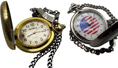 Lot Of 10 Pocket Watches & 1 Gold Phone Prop Watch - Not Working - Picture 8 of 13