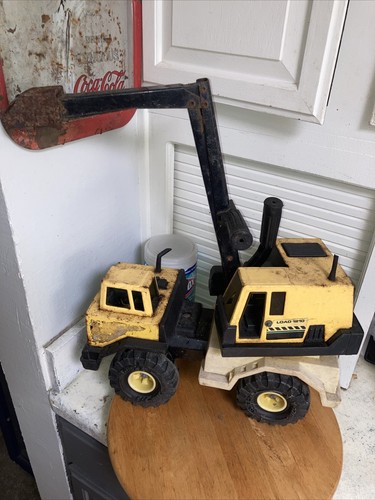 Vintage Steel Tonka Backhoe 3931-A Load Loader 1210 Mighty Diesel Excavator