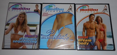 Lot of 3 New Malibu Pilates DVD Total Dream Body Dynamic Sequencing Perfect 10's