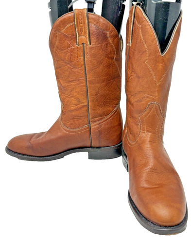 Boulet Canada Brown Soft Leather Women Boots 6.5 C Western Casual Cowboy - Picture 2 of 10