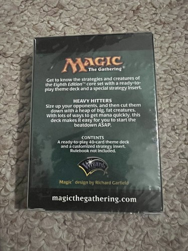 Magic The Gathering 8TH EDITION Heavy Hitters Theme Deck Factory Sealed - Picture 2 of 2