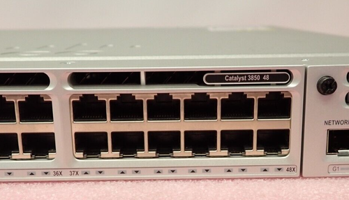 Cisco Catalyst WS-C3850-48T-S 48x 1GbE RJ45 Port Managed Switch + C3850-NM-4-1G - Picture 5 of 10