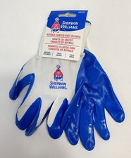 Set of 6  pairs of Sherwin-Williams Nitrile Coated Knit Gloves One Size 88252