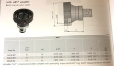 New never used Komet DAH Compensating Holder/Adaptor, intl Coolant, ABS connect 