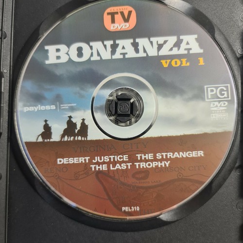 Bonanza Vol 1 Desert Justice / The Stranger / The Last Trophy DVD -TRACKED POST - Picture 3 of 3