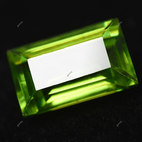 Natural Lab Authenic  Green PERIDOT EMERALD Shape 9.30 Ct Loose Gemstone - Picture 1 of 10
