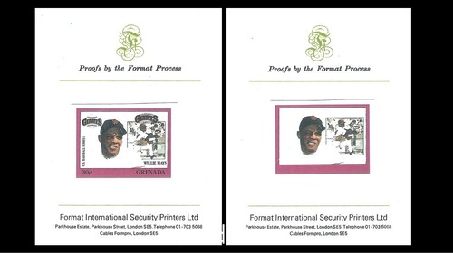 Granada 1988 Deporte Béisbol Americano EE. UU. Willie Mayes Pruebas Raras MNH - Imagen 1 de 3