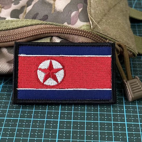 2x Embroidered Country Flags Patches National Badges Appliques Hook Loop DIY Bag - Picture 8 of 64