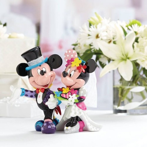 DISNEY BY BRITTO MICKEY & MINNIE MOUSE WEDDING FIGURINE LARGE ERB4058179 - Picture 1 of 3
