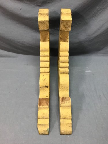 Antikes Paar Dachkonsolen 14x19 senfgelb Vintage Veranda Kragsteine alt 867-25B - Bild 16 von 17
