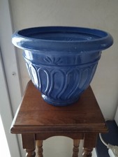 Cache Pot Plastique Rigide Bleu H 22 Cm D Extérieur 27 Cm