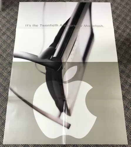 28 YEARS AGO! - 20th Anniversary Macintosh TAM Poster - Authentic Apple Computer