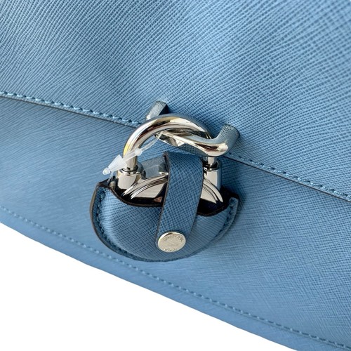 Michael Kors Tote Bag Shoulder Crossbody Blue Pockets Genuine Leather Zipper New - Picture 2 of 16