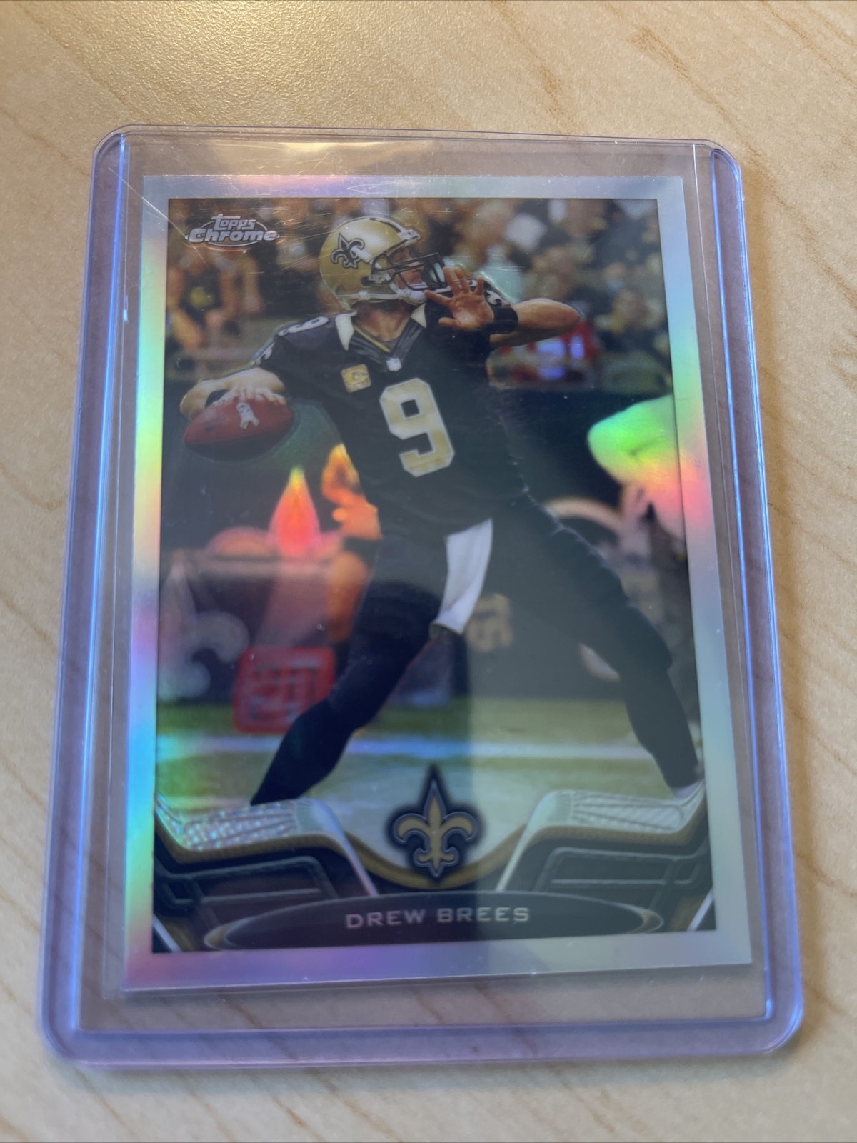 2013 Topps Chrome Drew Brees X-Fractor Refractor #25 Saints