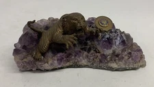Ringling Brothers Barnum and Bailey Circus Bronze Tiger on Amethyst Sculpture