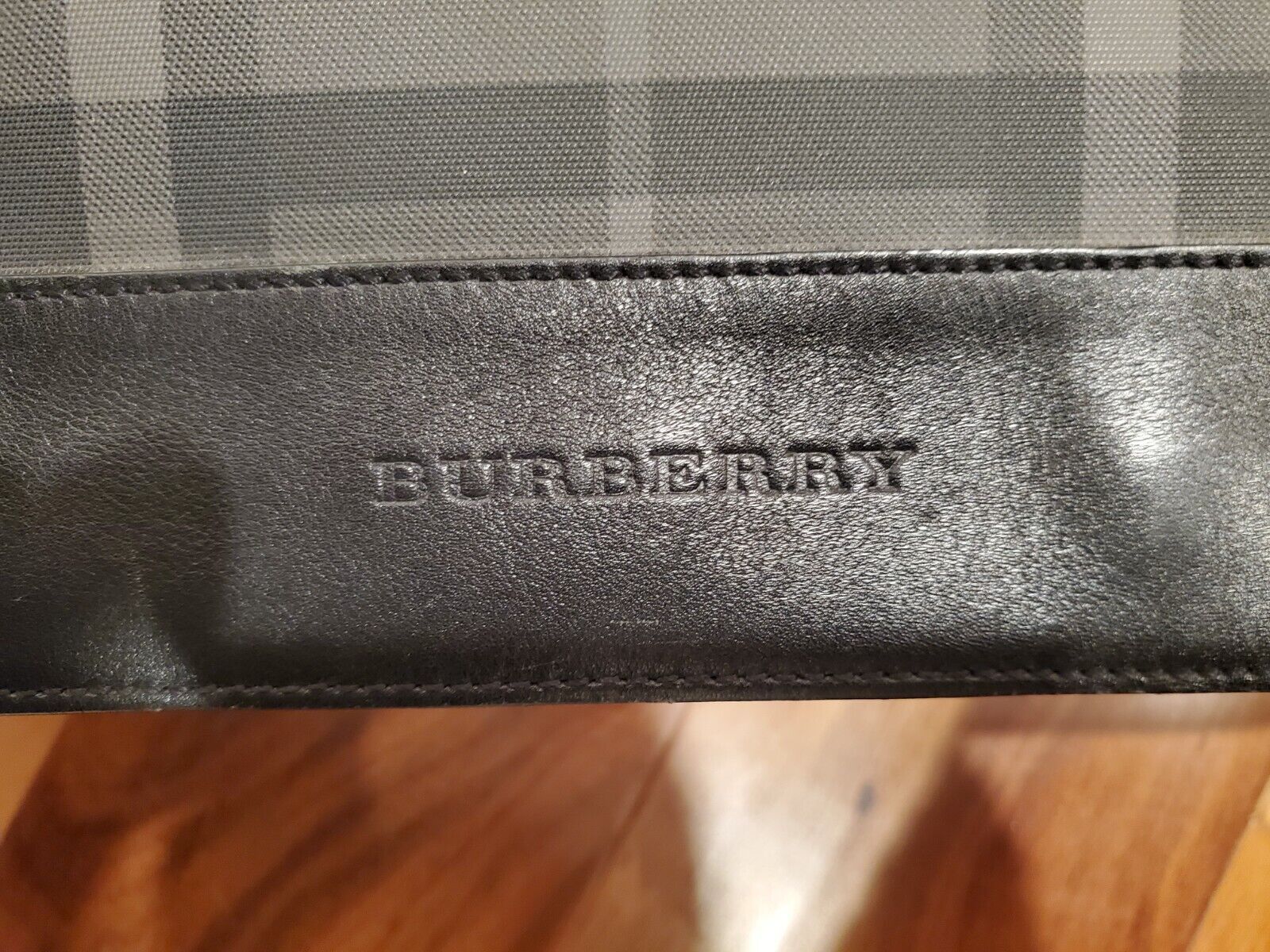 Burberry Messenger Bag Black Used Classic Check P… - image 2