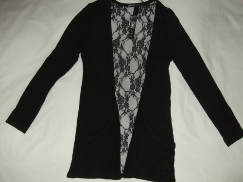 Lace Black Cardigan - Size small
