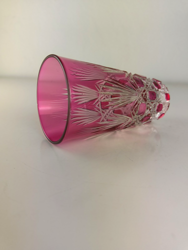 Weinbecher Weinglas Sektbecher Römerglas Kristall Baccarat Überfang Rosa - Bild 9 von 10