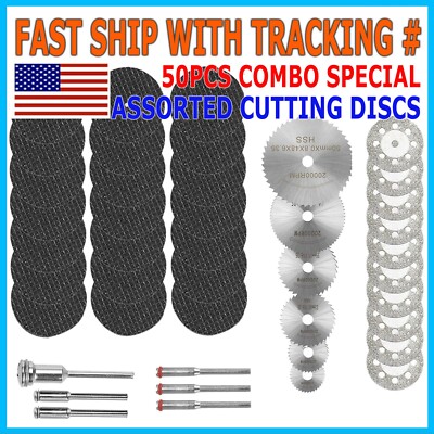 50x Diamond Cutting Wheel For Dremel Rotary Tool Die Grinder Metal Cut Off Disc