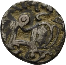 India Samanta Deva Jital Silver 18mm / 3.1g Genuine Coin #FTC642