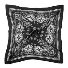 1 Pcs 27.5 Inches Satin Head Scarf Hair Scarf Silk Head Scarf Silk Black