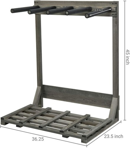Vintage Gray Freestanding Vertical Surfboard Storage Rack- Holds up to 4 Boards - Picture 3 of 7