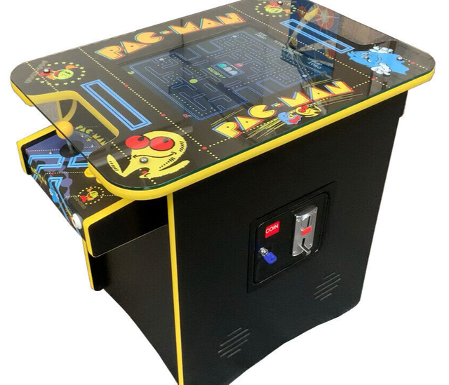 Coin Operated Arcade Machine Cocktail Table | 60 Retro Games | Pac Man Themed Coin Operated Arcade Machine Cocktail Table | 60 Retro Games | Pac Man Themed