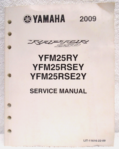 2009 Yamaha Raptor 250 OEM Service Manual LIT-11616-22-09 YFM250 factory book - Picture 1 of 9