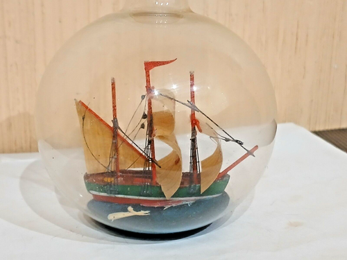 miniature composition ship in a bottle - Picture 2 of 9
