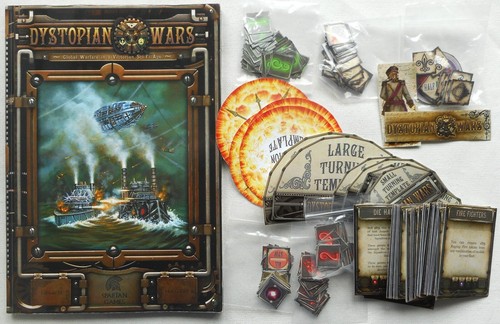 Dystopian Wars Rules, Play Sheet, Turning Templates, Blast Markers and Counters.