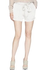 NWT HALSTON HERITAGE Shorts Chalk Crinkle Size 14 Tie Front Bow Detail MSRP $245