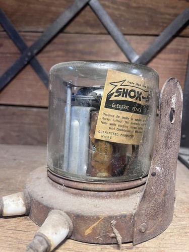 Vintage Elektro Fechter Schau Stock Zaun Schild Antik Bauernhof Vieh Vieh 1941 - Bild 1 von 10