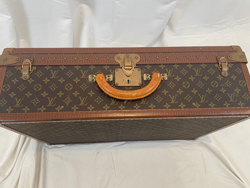 Authentic Vintage Louis Vuitton Monogram Alzer 70 Suitcase Trunk Luggage w Tray
