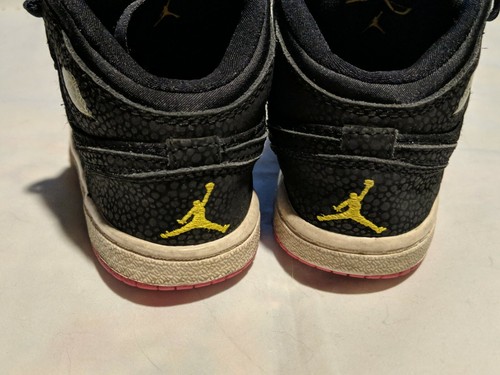 Nike Air Jordan 1 Phat BT Girls Baby Toddler Athletic Shoes Size 8C Black Pink - Picture 4 of 7