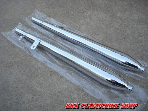 HONDA CD125 CD175 CA175 EXHAUST MUFFLER 1 PAIR LH&RH // Brand New - Picture 5 of 7