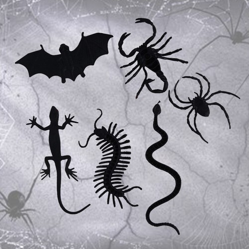 6 Pcs Halloween Prank Prop Scary Props Animal April Fool's Day Kid