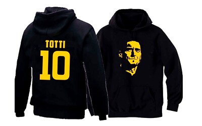 FELPA TOTTI volto e numero 10 su schiena capitano calcio con
