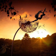 Garden Decorations Dancing Fairies Dandelion Elf Dandelion Sculpture Fairy Elf G