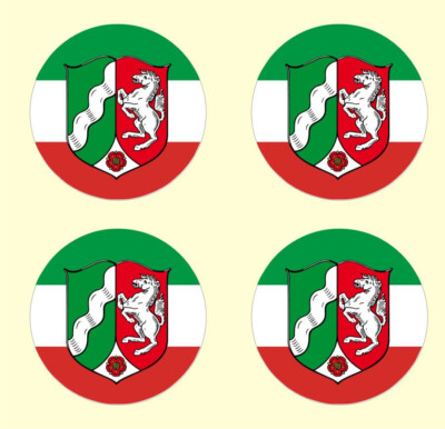4 x Nummernschild Aufkleber NRW Germany Deutschland AU Ersatz Plakette Flagge