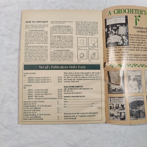 Rare 1985 McCall's Christmas Gifts Yarn Knitting Crochet Pattern Book Vol 22 - Picture 11 of 24